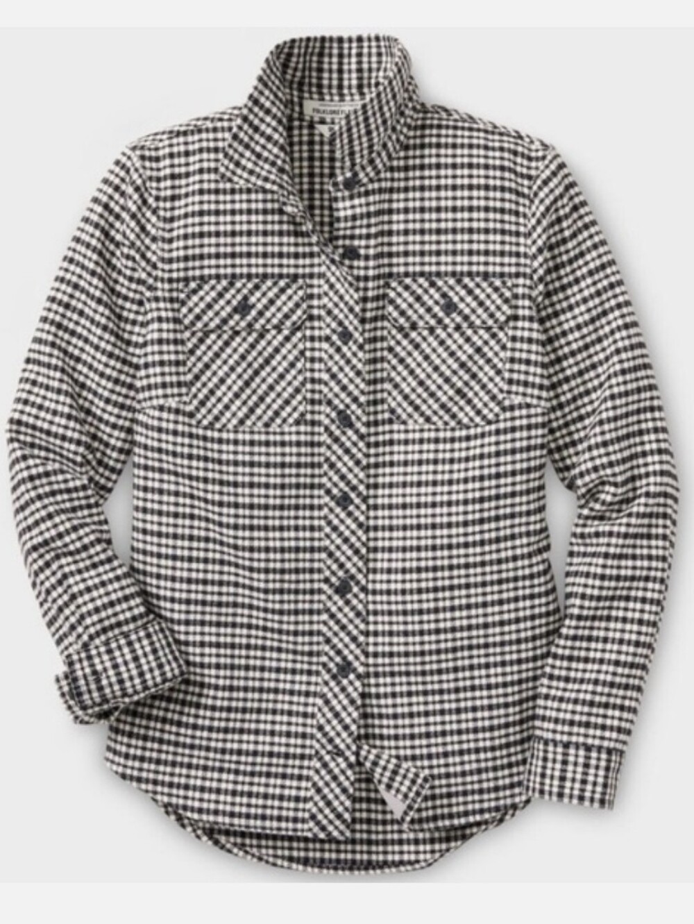 Duluth Trading Legendary Softness Folklore Flannel Black And White Plaid Checker